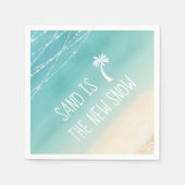 Das Tropical Beach Palm Tree Sand ist ein neuer Sc Serviette (Vorderseite)