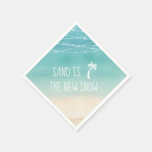 Das Tropical Beach Palm Tree Sand ist ein neuer Sc Serviette (Ecke)