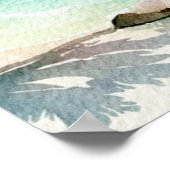 Das Tropical Beach Palm Trees Wedding Poster (Ecke)