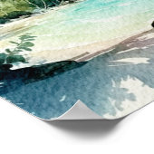 Das Tropical Beach Palm Trees Wedding Poster (Ecke)