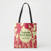 Das Tropical Beach Resort mit Palmen Design Tasche (Vorderseite)
