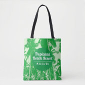 Das Tropical Beach Resort mit Palmen Design Tasche (Vorderseite)