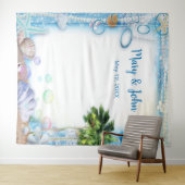 Das Tropical Beach Seashell Wedding Foto im Hinter Wandteppich (Beispiel (Horizontal))