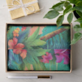 Das Tropical Beach Sunset mit Hibiskus-Blume Seidenpapier (Geschenk)