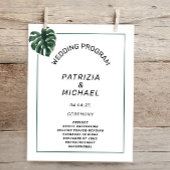 Das Tropical Palm Leaf Hochzeitsprogramm