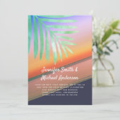 Das Tropical Sunset Beach Hochzeit lädt zu einem B (Stehend Vorderseite)