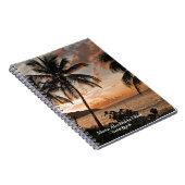 Das Tropical Sunset Beach Palm Trees personalisier Notizblock (Rechte Seite)