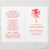 Das Tropical Sunset Palm Tree Beach Hochzeitsprogr (Vorderseite)