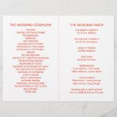 Das Tropical Sunset Palm Tree Beach Hochzeitsprogr (Rückseite)