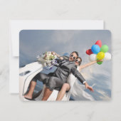 Das Tropical Sunset Palm Trees Foto Hochzeit Viele Dankeskarte (Rückseite)