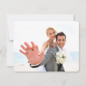 Das Tropical Sunset Palm Trees Foto Hochzeit Viele Dankeskarte (Rückseite)