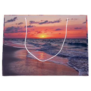 Das tropische Bahamas Sunset Paradise Beach Große Geschenktüte