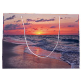 Das tropische Bahamas Sunset Paradise Beach Große Geschenktüte (Rückseite)