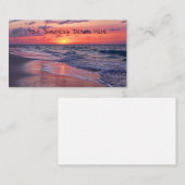 Das tropische Bahamas Sunset Paradise Beach Visitenkarte (Vorne/Hinten)