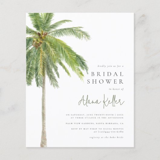 Das tropische Brautparty der Palmen (Vorderseite)