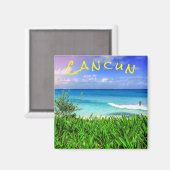 Das tropische Cancun Mexico Beach Paradies Magnet (Vorderseite/Rückseite)