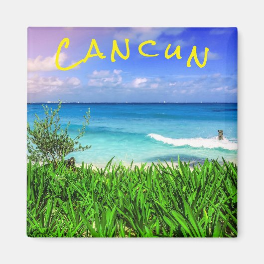 Das tropische Cancun Mexico Beach Paradies Magnet (Vorne)