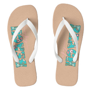 Das tropische Design des Beach Life Badesandalen