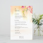 Das tropische Freesia Pink Orange Menü (Stehend Vorderseite)