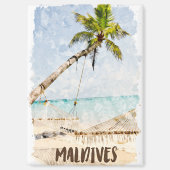 Das tropische Malediven Beach View Landschaft Magnet (Vorderseite)