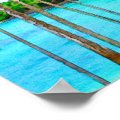 Das tropische Meer mit tropischen Palmen Poster (Ecke)