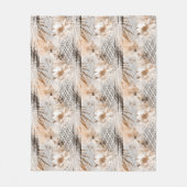Das tropische Muster ist grau, beige. Fleecedecke (Vorderseite)