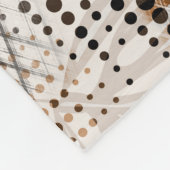 Das tropische Muster ist grau, beige. Fleecedecke (Ecke)