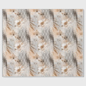 Das tropische Muster ist grau, beige. Geschenkpapier (Flach)