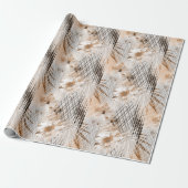 Das tropische Muster ist grau, beige. Geschenkpapier (Ungerollt)