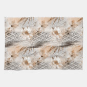 Das tropische Muster ist grau, beige. Geschirrtuch (Horizontal)