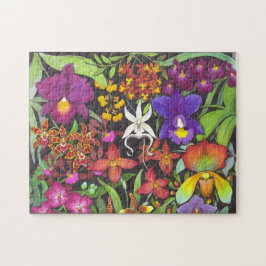 Das tropische Orchideen-Garten-Puzzlespiel Puzzle