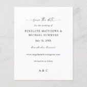 Das tropische Palmenblättrige Save the Date Foto Flyer (Hinten)