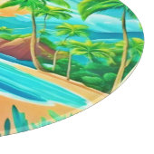 Das tropische Paradies mit Blick auf die sonnige K Schneidebrett (Ecke)