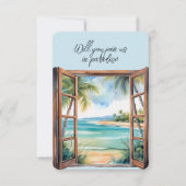 Das tropische Paradies mit offenem Fenster Einladung (Vorderseite)