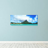 Das tropische Resort Bora Bora Leinwand Panorama (Insitu (Holzboden))