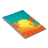 Das tropische Retro-Design des Sunset Beach Notizblock (Rechte Seite)
