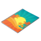 Das tropische Retro-Design des Sunset Beach Notizblock (Linke Seite)