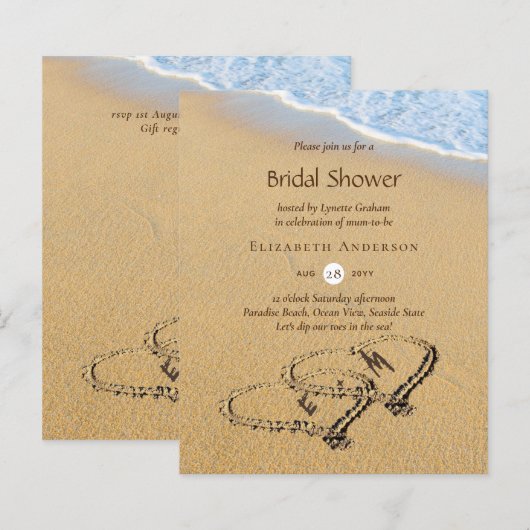 Das tropische Strandherz in Sand Brautparty (Vorne/Hinten)