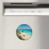 Das tropische Strandparadies mit Palmen Magnet (In Situ (Geschirrspüler))