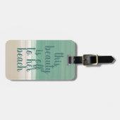 Das tropische türkisfarbene Gepäck am Strand Gepäckanhänger (Vorderseite horizontal)