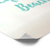 Das tropische Wasserfarbenleben ist ein Palmenbaum Poster (Ecke)