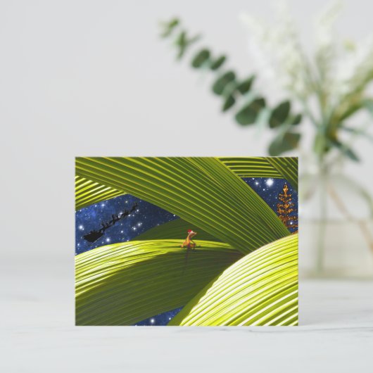 Das tropische Weihnachten einer Gecko-Eidechse (Stehend Vorderseite)