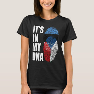 Das tschechische und estnische Mix-DNA-Flaggengebi T-Shirt
