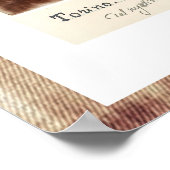 Das Tuch von Turin Jesus Negatives Foto Secondo Pi Poster (Ecke)