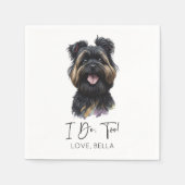 Das tue ich auch! Affenpinscher Dog Wedding Serviette (Vorderseite)