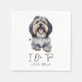 Das tue ich auch! Havanese Dog Wedding Serviette (Vorderseite)