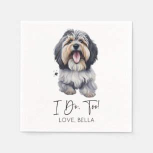 Das tue ich auch! Havanese Dog Wedding Serviette