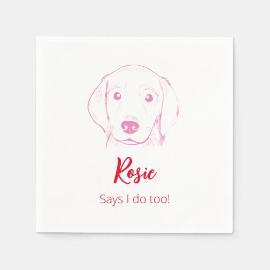 Das tue ich auch! Labrador Puppy Wedding Napkins Serviette (Vorderseite)