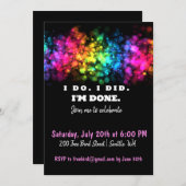 Das tue ich. Das habe ich getan. Ich bin fertig, l Einladung (Vorne/Hinten)