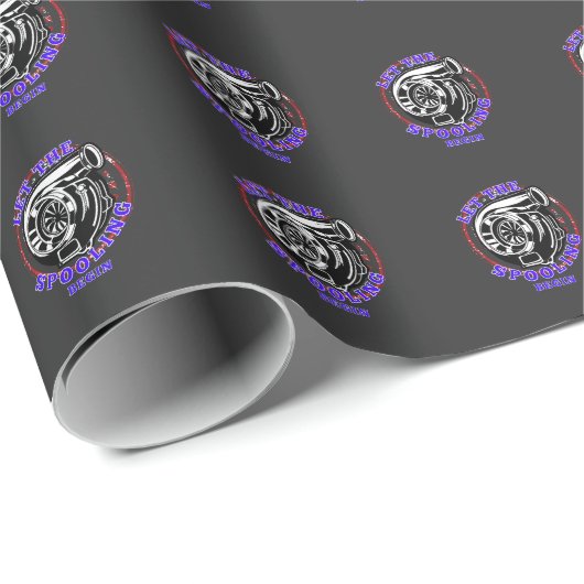 Das Turborennen mit dem Spooling gelassen Geschenkpapier (Rolleneckpunkt)